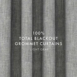 Gray Blackout Curtains, 84 in.