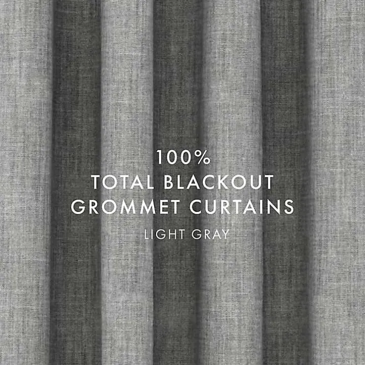 Gray Blackout Curtains, 84 in.
