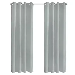 Gray Boucle Sheer Single Curtain Panel, 63 in.