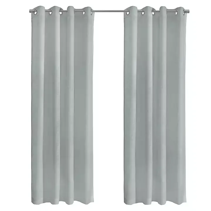 Gray Boucle Sheer Single Curtain Panel, 63 in.