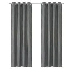 Gray Bryson Textured Curtain Panel, 95 in.