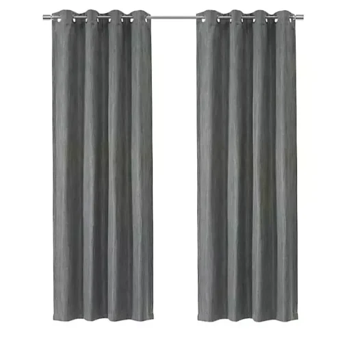 Gray Bryson Textured Curtain Panel, 95 in.
