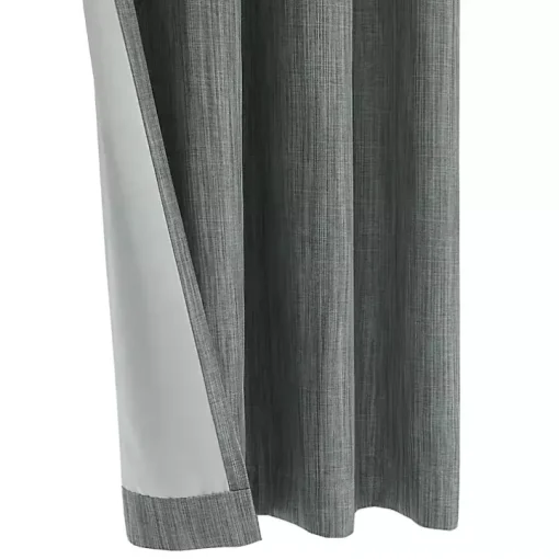 Gray Bryson Textured Curtain Panel, 95 in.