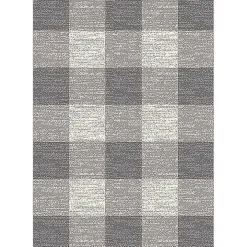 Gray Buffalo Plaid Indoor/Outdoor Area Rug, 7x9