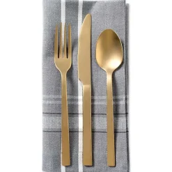 Gray Chambray French Stripe Napkins, Set of 6