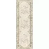 Gray Faded Medallion Washable Runner