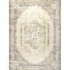 Gray Faded Medallion Washable Area Rug, 5x8