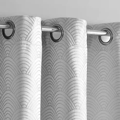 Gray Fans Blackout Curtain Panel Set, 108 in.