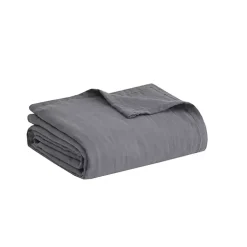 Gray Full/Queen Lightweight Cotton Blanket