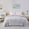 Gray Full/Queen Oversize Plush Blanket