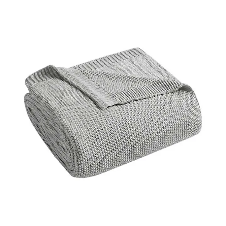 Gray Full/Queen Rylan Knit Blanket
