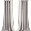 Gray Geometric Border Curtain Panel, 84 in.