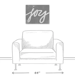 Gray Joy Script Canvas Art Print
