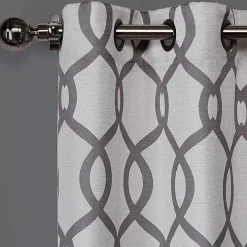 Gray Kenzie Curtain Panel Set, 96 in