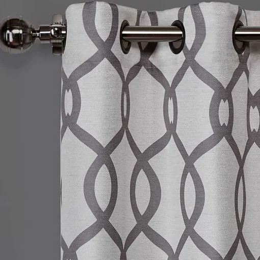 Gray Kenzie Curtain Panel Set, 96 in