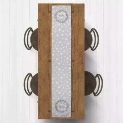 Gray Let It Snow Table Runner, 90 in.