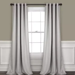 Gray Lush Insulated Curtain Panel Set, 120 in.