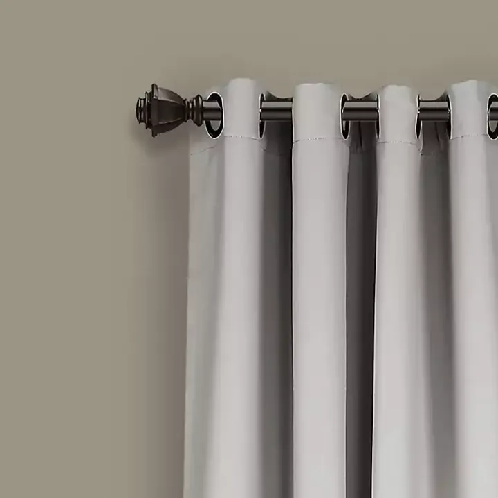 Gray Lush Insulated Curtain Panel Set, 120 in.