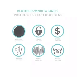 Gray Lush Insulated Curtain Panel Set, 120 in.