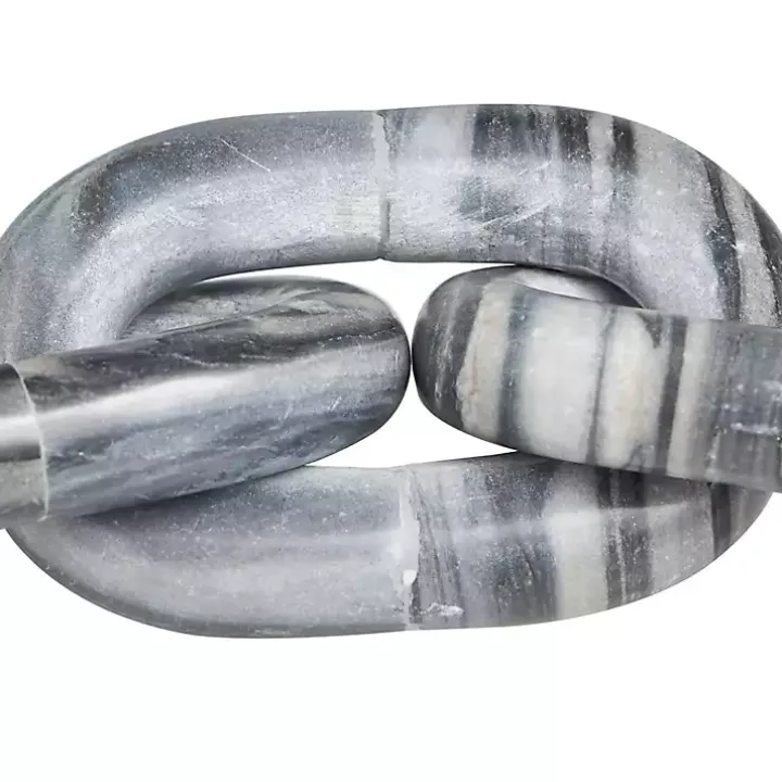 Gray Marble 3-Link Chain Sculpture
