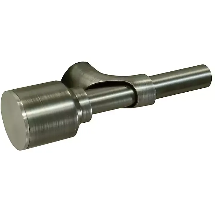 Gray Metal Blackout Finial Curtain Rod, 72 in.
