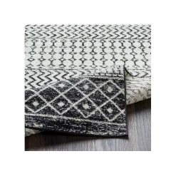 Gray Moroccan Pattern Square Area Rug, 6 ft.