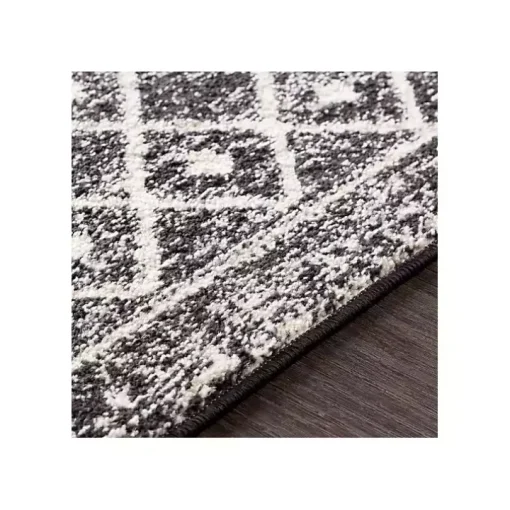 Gray Moroccan Pattern Square Area Rug, 6 ft.