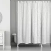 Gray Petal Lines Shower Curtain