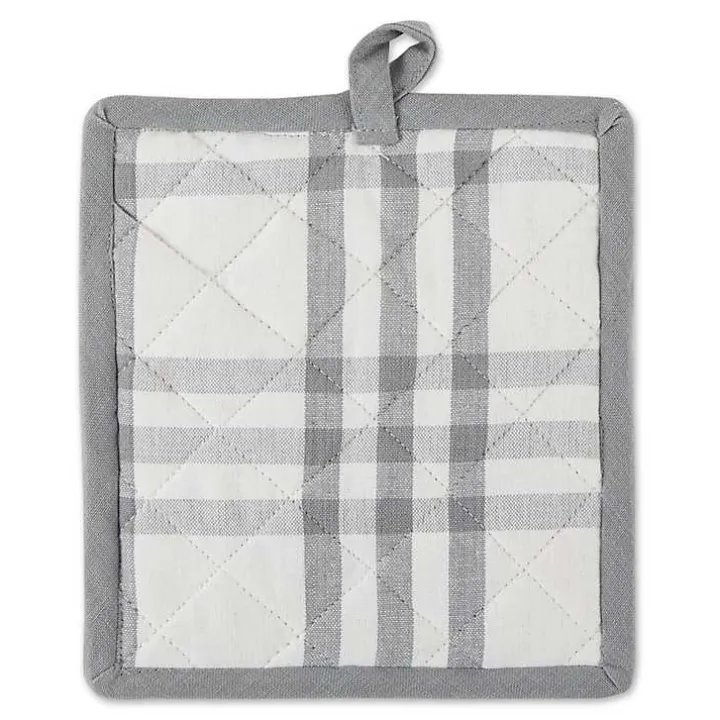 Gray Plaid Eat Drink Enjoy 4-pc. Dish Towel Set