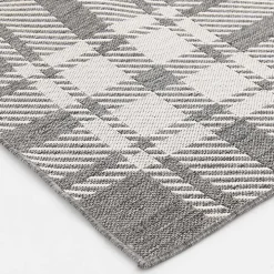 Gray Priya Plaid Indoor/Outdoor Area Rug, 7x9