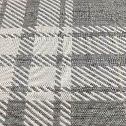 Gray Priya Plaid Indoor/Outdoor Area Rug, 7x9