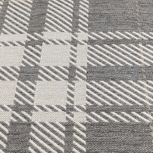 Gray Priya Plaid Indoor/Outdoor Area Rug, 7x9