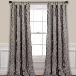 Gray Ravello Pintuck Curtain Panel, 84 in.