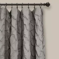 Gray Ravello Pintuck Curtain Panel, 84 in.