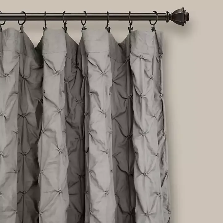 Gray Ravello Pintuck Curtain Panel, 84 in.