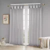 Gray Rosette Tab Top Curtain Panel, 63 in.