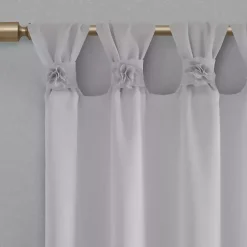 Gray Rosette Tab Top Curtain Panel, 63 in.