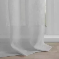 Gray Rosette Tab Top Curtain Panel, 63 in.