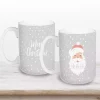 Gray Santa Mugs, Set of 2
