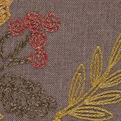 Gray Shimmer Leaves 2-pc. Harvest Pillow Cover Set