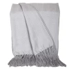Gray Simple Chevron Tassel Throw