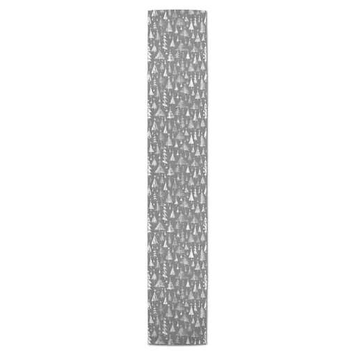 Gray Sketched Trees Table Runner, 72 in.