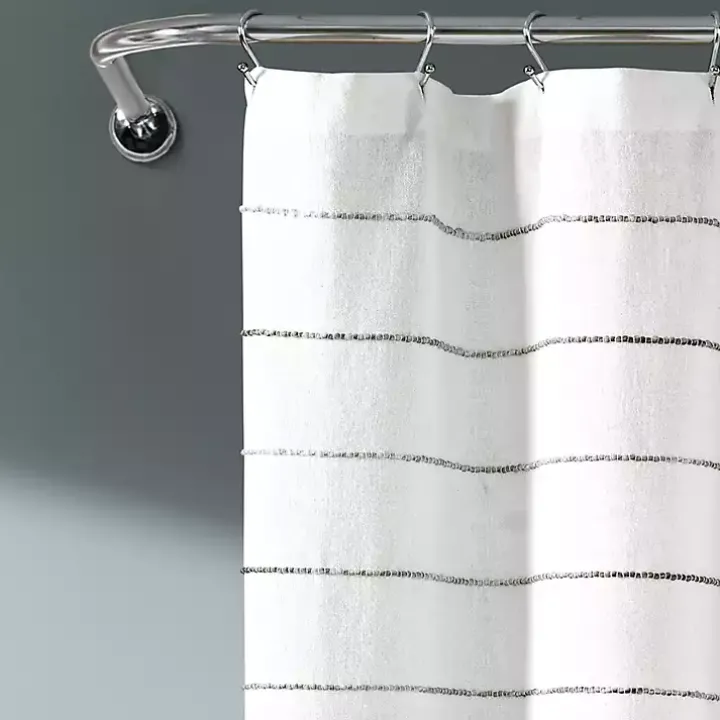 Gray Stripe Ombre Shower Curtain
