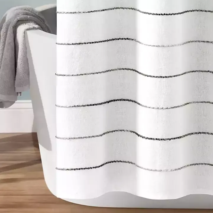 Gray Stripe Ombre Shower Curtain