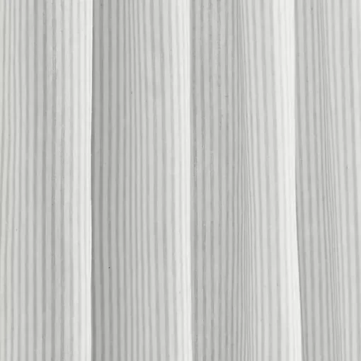 Gray Stripe Ruffled Curtain Panel Set, 84 in.