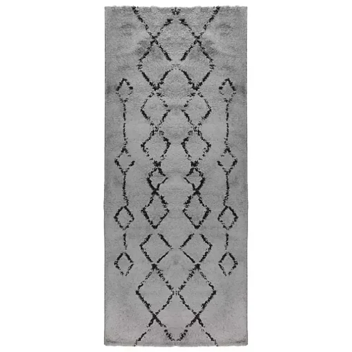 Gray Striped Diamond Runner