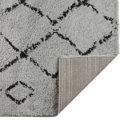 Gray Striped Diamond Runner