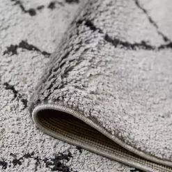 Gray Striped Diamond Runner