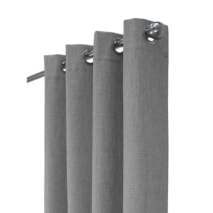 Gray Thatched Blackout Curtain Panel, 95 in.