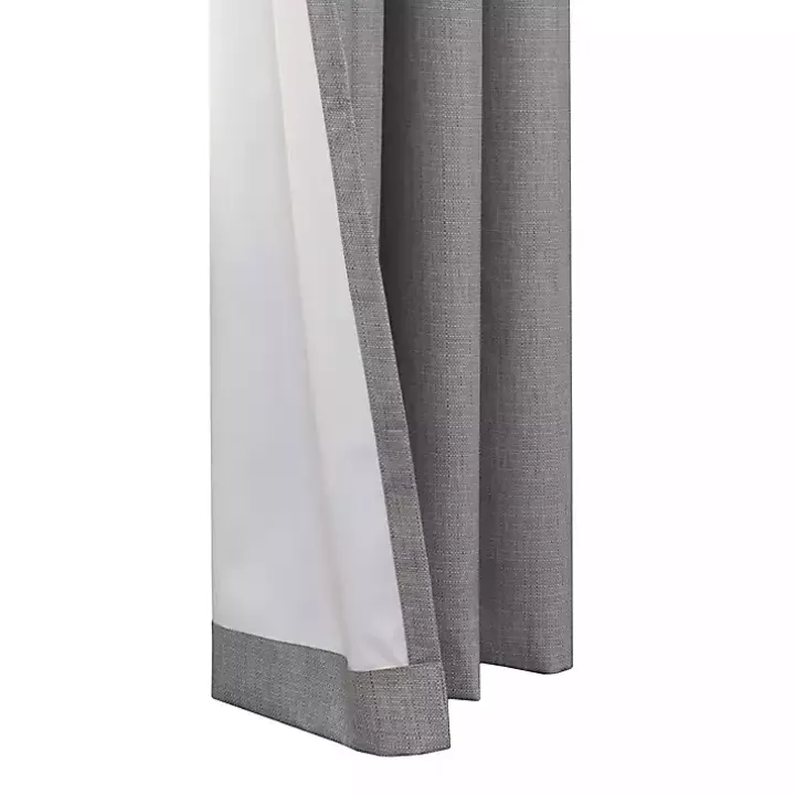 Gray Thatched Blackout Curtain Panel, 95 in.
